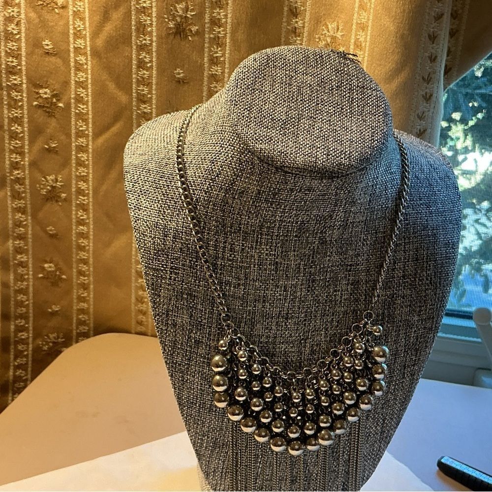 Silver Beaded Necklace